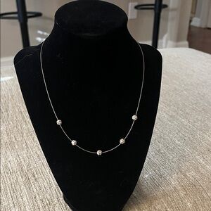 Swarovski Silver Necklace with Crystal Accents